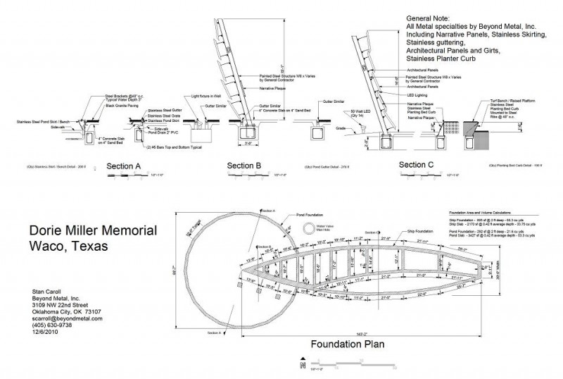 Technical Drawing of the site - Stan Carroll, architect